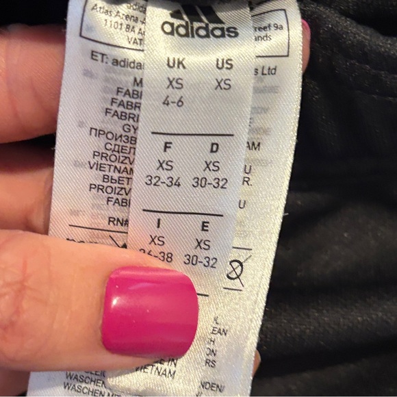 adidas Women's Tiro 21 Track Pant black and pink 3 strip size XS - Picture 7 of 11